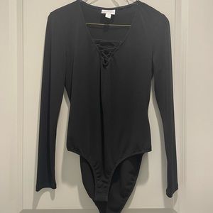 Women’s Black Long Sleeve Bodysuit